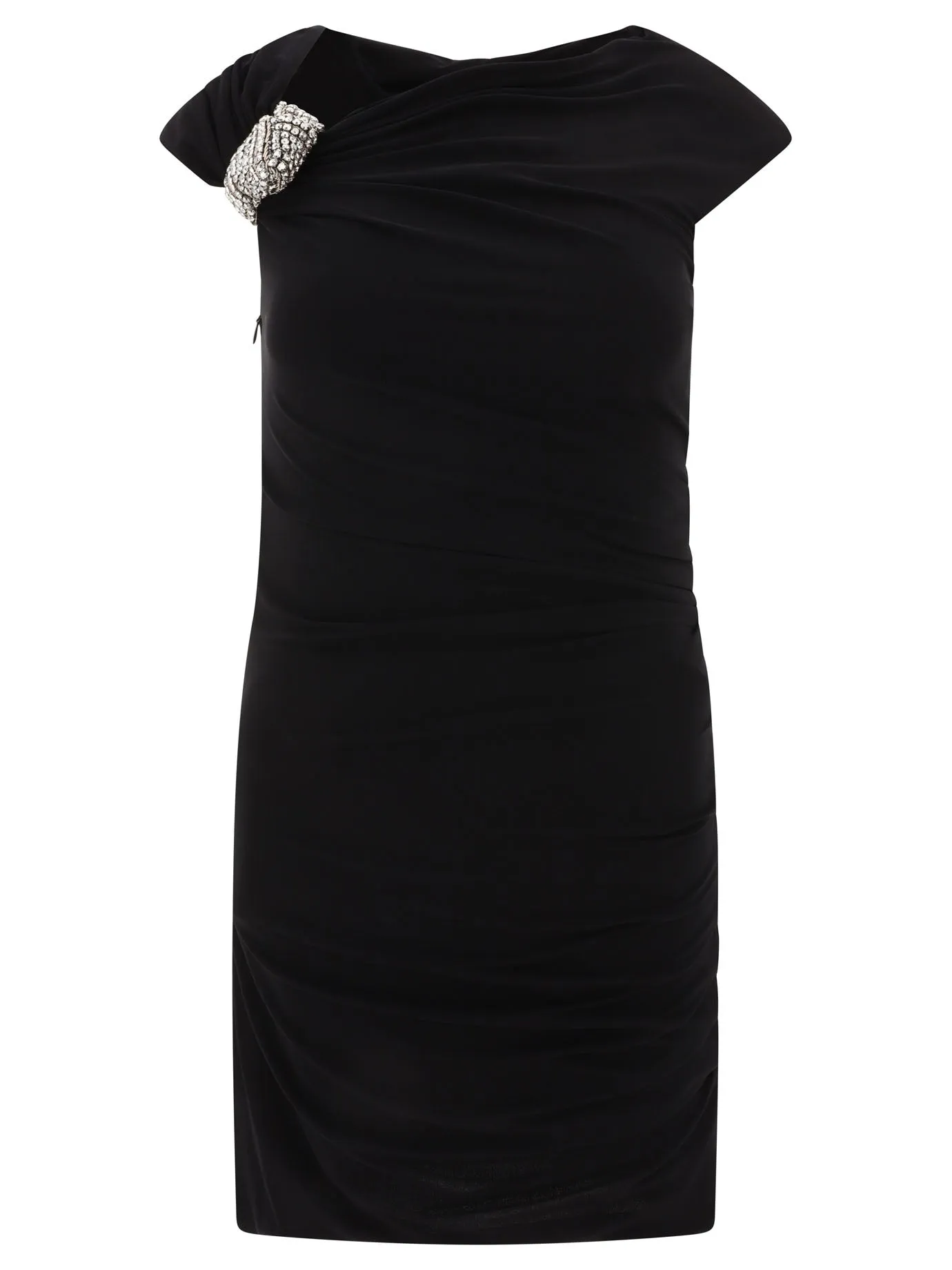 Alexander McQueen    Alexander Mc Queen Asymmetric Crystal Knot Dress