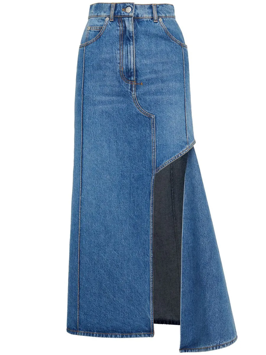 Alexander McQueen    Alexander Mc Queen Denim Midi Skirt